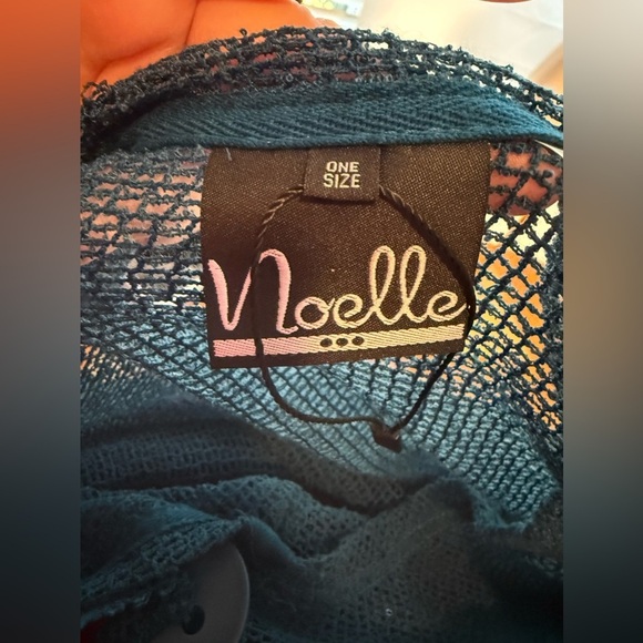 Noelle Blue Open-Knit with Cropped Style and Sequins in the Fabric - Picture 7 of 7